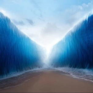 A beach with a large blue wave
AI-generated content may be incorrect.